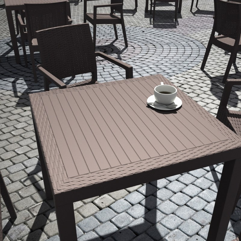 Compamia Orlando Resin Wickerlook Square Dining Table 31 inch