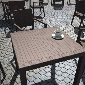 Compamia Orlando Resin Wickerlook Square Dining Table 31 inch