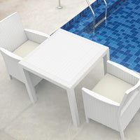 Compamia Orlando Resin Wickerlook Square Dining Table 31 inch