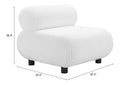Zuo Modern Rahat Accent Chair in White