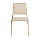 Sunpan Odilia Stackable Dining Chair Bravo Cream / Bravo Portabella - Set of Two