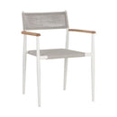 Sunpan Kona Stackable Dining Armchair Dark Grey / White - Set of Two