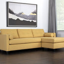 Sunpan Lautner Sofa Bed Chaise - Raf - Limelight Honey / Liv Dove