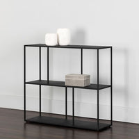 Sunpan Eiffel Low Bookcase - Black in Small / Medium / Large