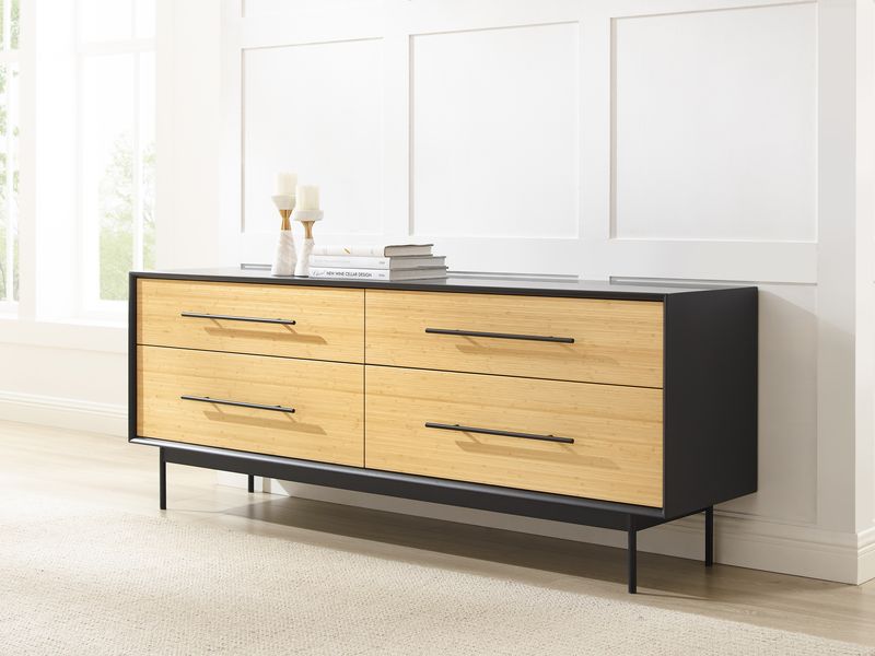 Greenington Santa Cruz 4 Drawer Double Dresser, Wheat