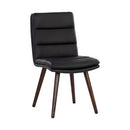 Sunpan Zelia Dinng Chair - Linea Black Leather - Set of Two