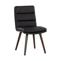 Sunpan Zelia Dinng Chair - Linea Black Leather - Set of Two