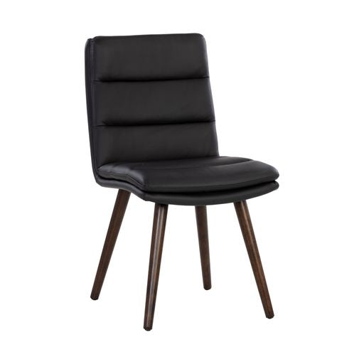 Sunpan Zelia Dinng Chair - Linea Black Leather - Set of Two