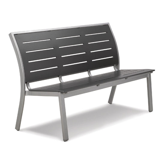 Telescope Casual Bazza Marine Grade Polymer/Aluminum 56" Stacking Armless Bench
