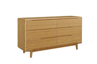 Greenington Currant Six Drawer Double Dresser, Caramelized / Oiled Walnut