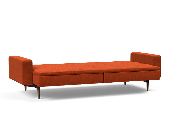 Innovation Living Dublexo Sofa With Arms in Dark Wood/Stainless Steel