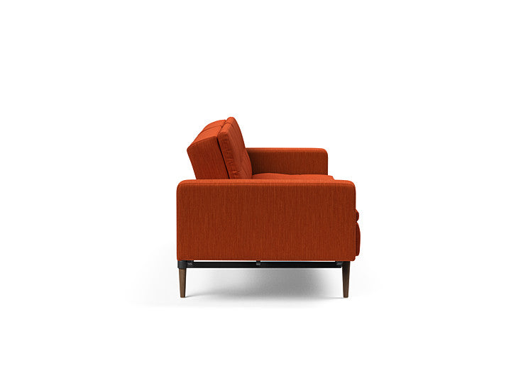 Innovation Living Dublexo Sofa With Arms in Dark Wood/Stainless Steel