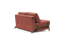 Innovation Living Cubed Full Size Sofa Bed With Dark Wood Legs