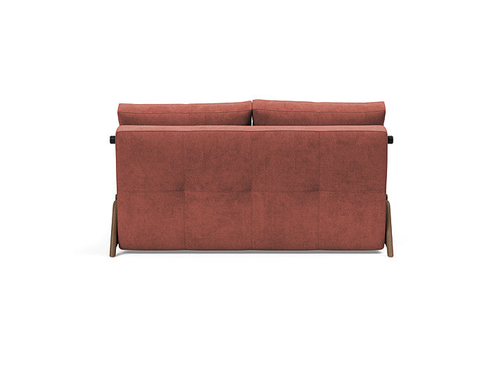 Innovation Living Cubed Full Size Sofa Bed With Dark Wood Legs