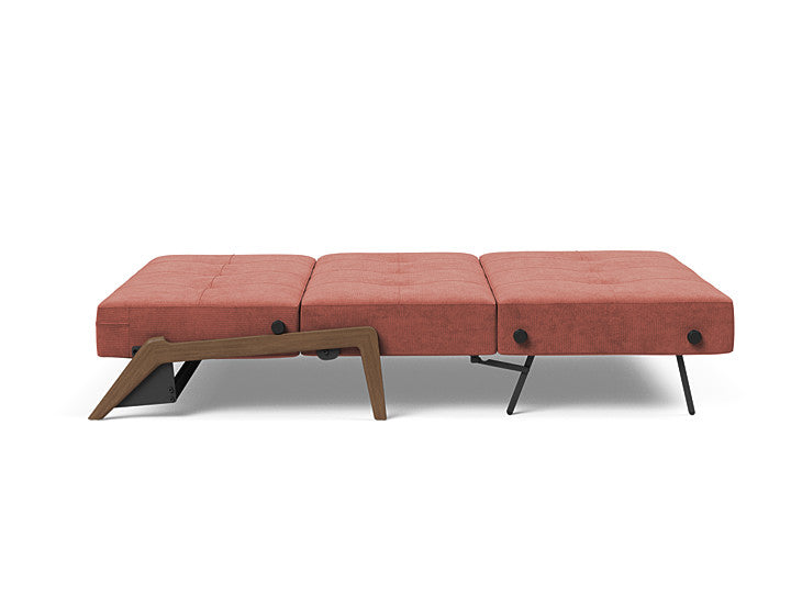 Innovation Living Cubed Full Size Sofa Bed With Dark Wood Legs