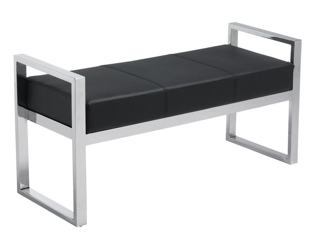 Sunpan Darby Bench - Black/White