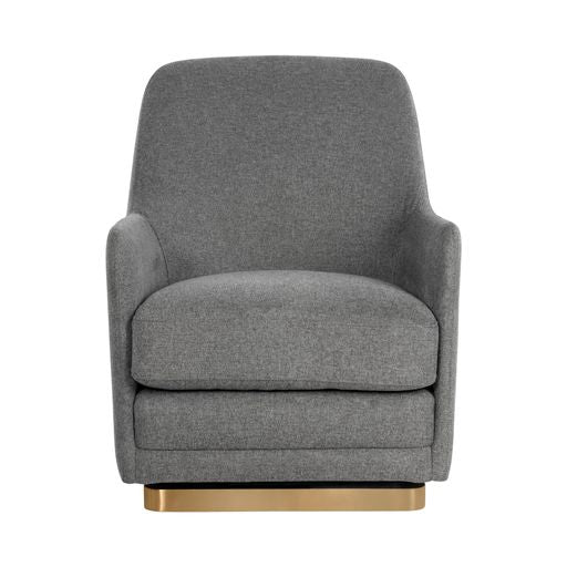 Sunpan Marcela Swivel Lounge Chair - Belfast Koala Grey