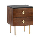 Sunpan Keely Nightstand Black Marble - Cafe