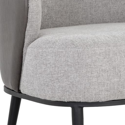 Sunpan Nairobi Lounge Chair Belfast Heather Grey / Bravo Ash