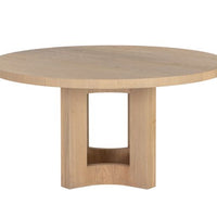 Sunpan Elma Dining Table 60'' in Ash Grey / Natural