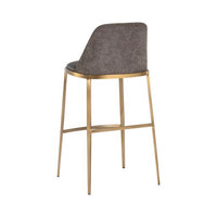 Sunpan Dover Barstool in Bravo Portabella-Sparrow Grey / Napa Stone-Polo Club Stone