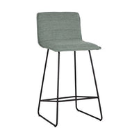 Sunpan Jovanah Counter Stool in Aosta Autumn / Aosta Jade / Bravo Black - Set of Two