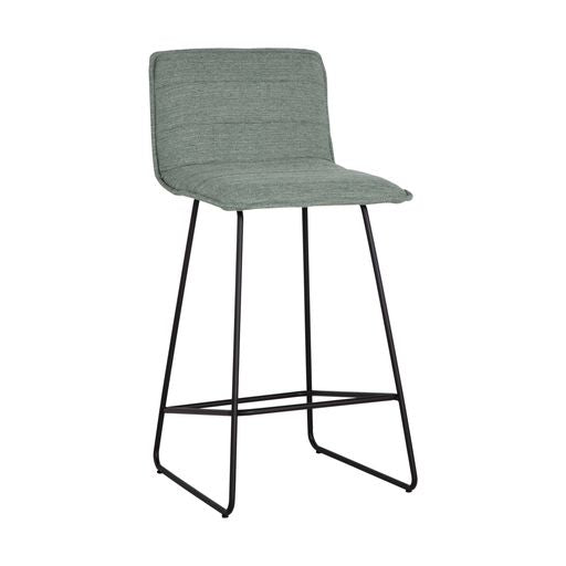 Sunpan Jovanah Counter Stool in Aosta Autumn / Aosta Jade / Bravo Black - Set of Two
