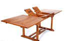 All Things Cedar Rectangle Extension Outdoor Dining Table