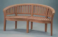 Anderson Teak Curve 3-Seater Bench Extra Thick Wood
