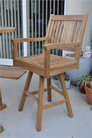 Anderson Teak Rialto Swivel Bar Arm Chair