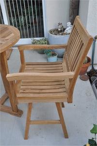 Anderson Teak Rialto Swivel Bar Arm Chair
