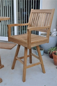 Anderson Teak Rialto Swivel Bar Arm Chair