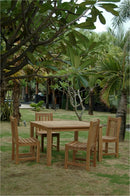 Anderson Teak Windsor 47" Square Table and Classic Dining Side Chair