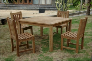 Anderson Teak Windsor 47" Square Table and Classic Dining Side Chair