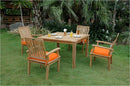 Anderson Teak Windsor 47" Square Table and Brianna Dining Armchair