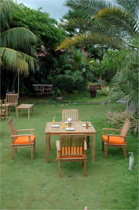 Anderson Teak Windsor 47" Square Table and Brianna Dining Armchair