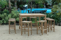 Anderson Teak Windsor 59" Square Bar Table and New Montego Bar Chair