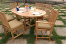 Anderson Teak 67" Oval Extension Table with Wilshire Dining Armchair and Wilshire Dining Chair