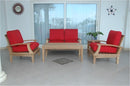 Anderson Teak Brianna Armchair with Loveseat and Rectangular Coffee Table and 20" Round Side Table