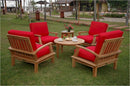 Anderson Teak Brianna Deep Seating Armchair with 35" Round Coffee Table and 20" Round Side Table