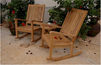 Anderson Teak Del-Amo Rocking Chair and Bahama 20" Round Mini Side Folding Table