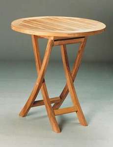 Anderson Teak Bahama 27-inch Round Bistro Folding Table