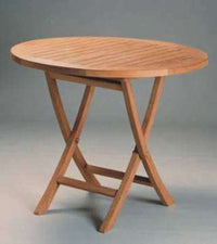 Anderson Teak Bahama 35-inch Round Bistro Folding Table