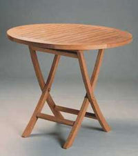 Anderson Teak Bahama 35-inch Round Bistro Folding Table