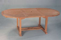 Anderson Teak Bahama 87-inch Oval Extension Table Extra Thick Wood