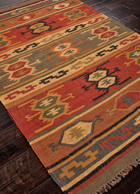 Jaipur Bedouin Thebes Flat-Weave Deep Rust Rug