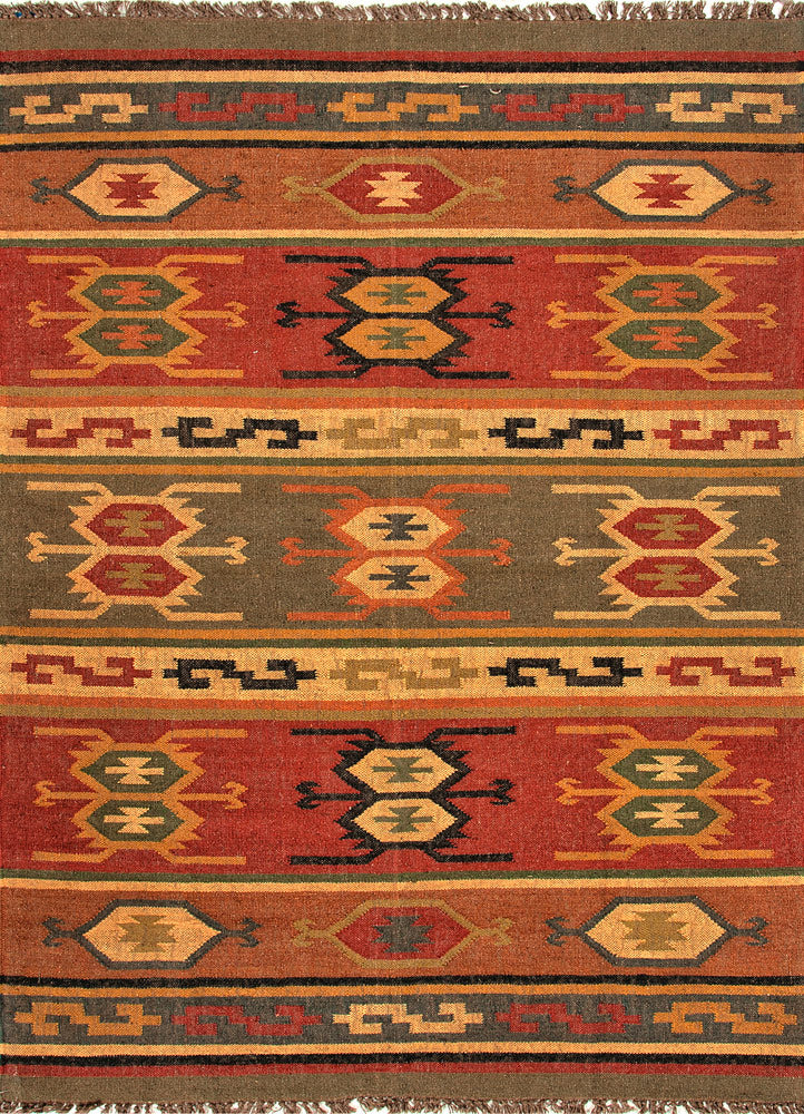 Jaipur Bedouin Thebes Flat-Weave Deep Rust Rug