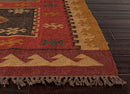 Jaipur Bedouin Amman Flat-Weave Red Rug