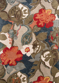 Jaipur Blue Petal Pusher Hand-Tufted Indigo Rug