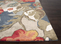 Jaipur Blue Petal Pusher Hand-Tufted Indigo Rug
